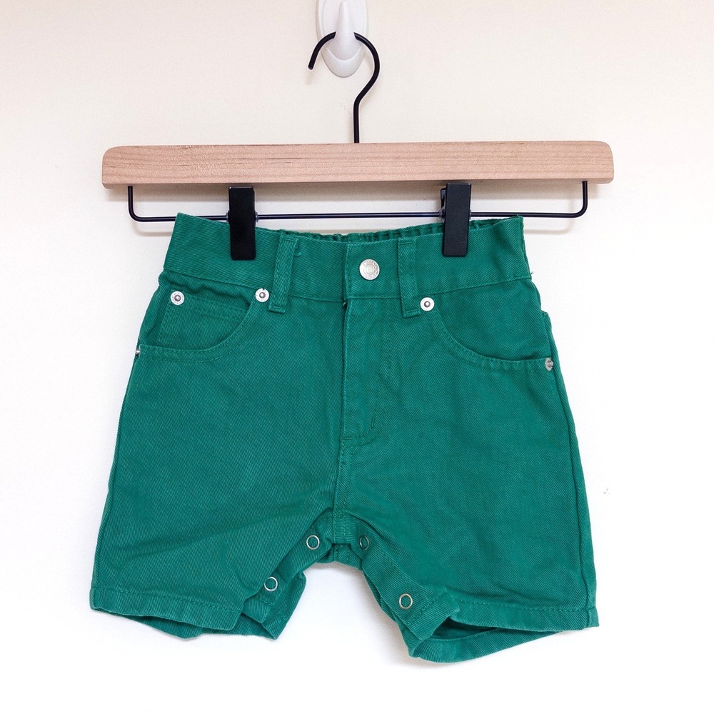 Vintage Jordache Denim Shorts Kelly Green High Rise Baby 18 Months